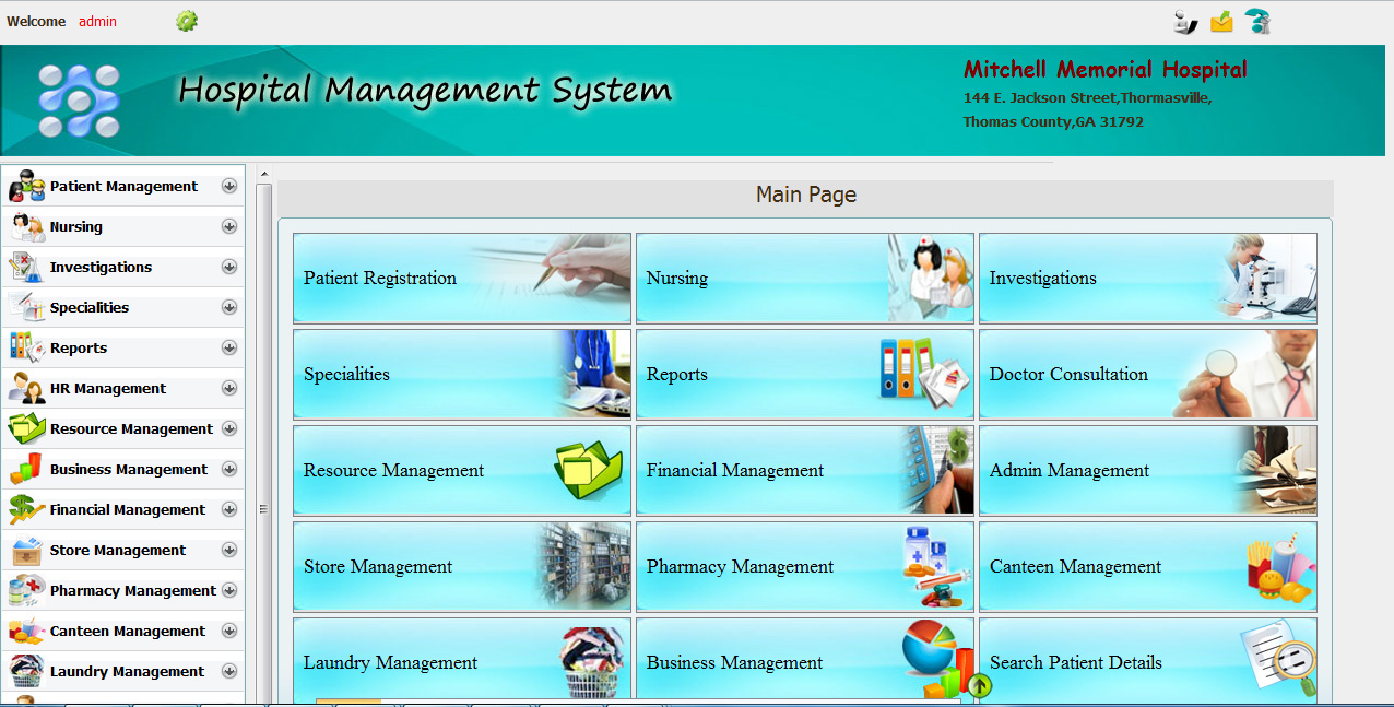 a complete hospital management system in custom php source code